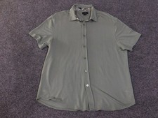 Daniel Hechter button shirt mens XL green mod...