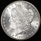 1884-CC Morgan Silver Dollar Carson City Mint Uncirculated BU+
