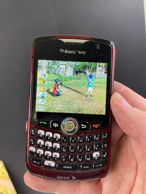 BLACKBERRY 8330 Curve Red Cellphone Sprint ~ Tested, Works