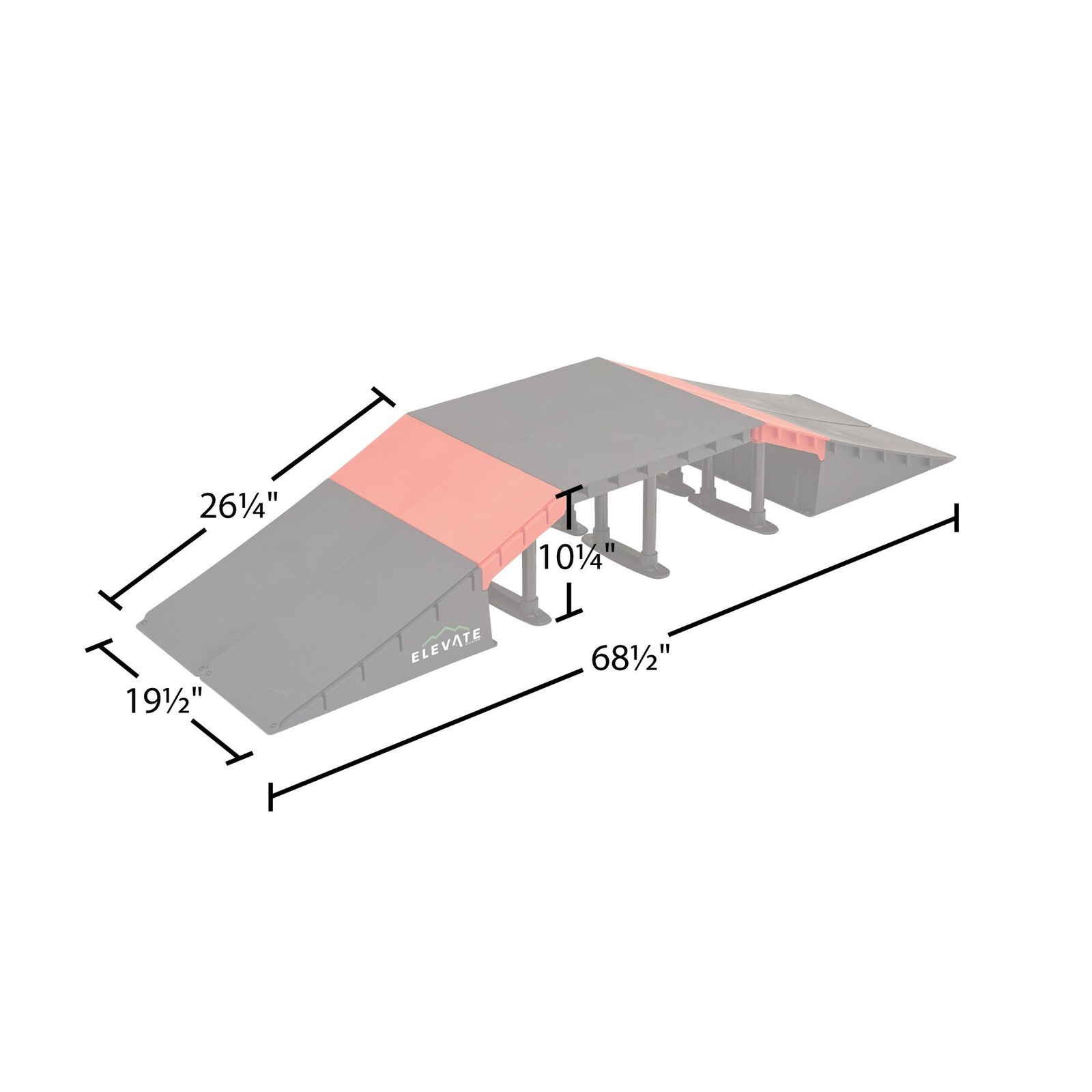 Elevate Outdoor Mini EZ-Link Skateboard Ramp Set with Slopes
