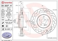 2X Brembo Bremsscheibe Prime Line - UV Coated 09.9257.41 FüR Mercedes CLK C209