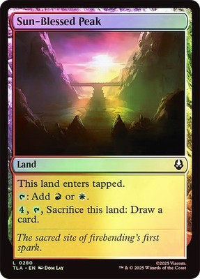 MTG FOIL Sun-Blessed Peak  - Avatar: The Last Airbender #280