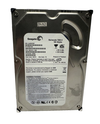 Seagate Barracuda 7200.9 160GB ST3160212A IDE Hard Drive | Wiped and Working