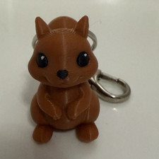 Brown Squirrel Animal Keychain Plastic Modern Design with Detachable Keyring