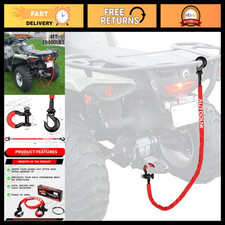 4ft Utv Atv Recovery Strap 19400lbs Winch Hook D-ring Shackle Synthetic Tow Rope 4ft Utv Atv Recovery Strap 19400lbs Winch Hook D-ring Shackle Synthetic Tow Rope