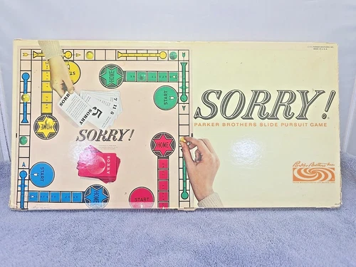 SORRY! Vintage 1964 Parker Brothers Board Game Complete Original Box