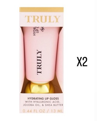 (2) NIB Truly Hydrating Clear Shine Lip Gloss - Glazed Donut 0.44 fl oz / 13 mL 