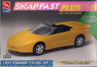 #6317 Amt/Ertl Snap Fast Plus 1997 Firebird Trans Am Plastikmodell Ki im Maßstab 1:25