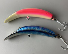 Vintage Luhr Jensen Kwikfish K16 Pre-Rapala Pink Pearl & Blue Scale