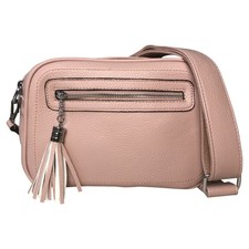 Ladies Duo Zip Tassel Accent Crossbody Bag Women Camera Shoulder Handbag ZL-2306