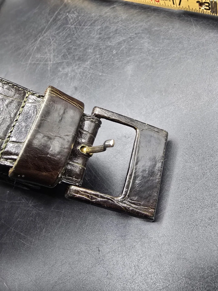 Cinturón de cocodrilo Jaeger para hombre talla 34 Foto 2 de 4