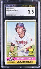 1976 Topps #229 Jerry Remy JSA AUTHENTIC x CGC 3.5