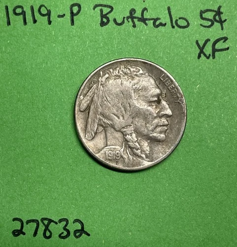 1919 Buffalo 🦬 Indian Head Nickel 5c Xf Extra Fine