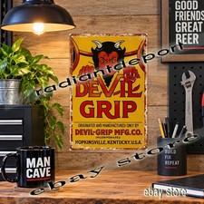 Classic Wall Art Devil Grip Red Devil Mascot Hopkinsville Kentucky Tin Sign