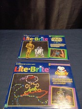 90s THE ORIGINAL LIGHT-UP PICTURE SHEETS LITE BRITE Snoopy  Friends, STAR WARS