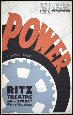 Power by Arthur Arent 1934 WPA Federal Theatre Project Wall Art Poster