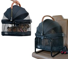 Pet Gear No-Zip View 360 Pet Carrier  Car Seat with Booster Seat Frame for S...