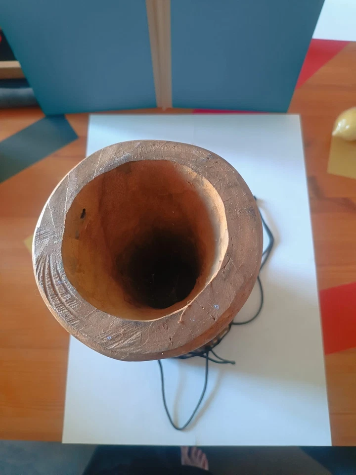 Djembé bois naturel 40 cm - Photo 3/4