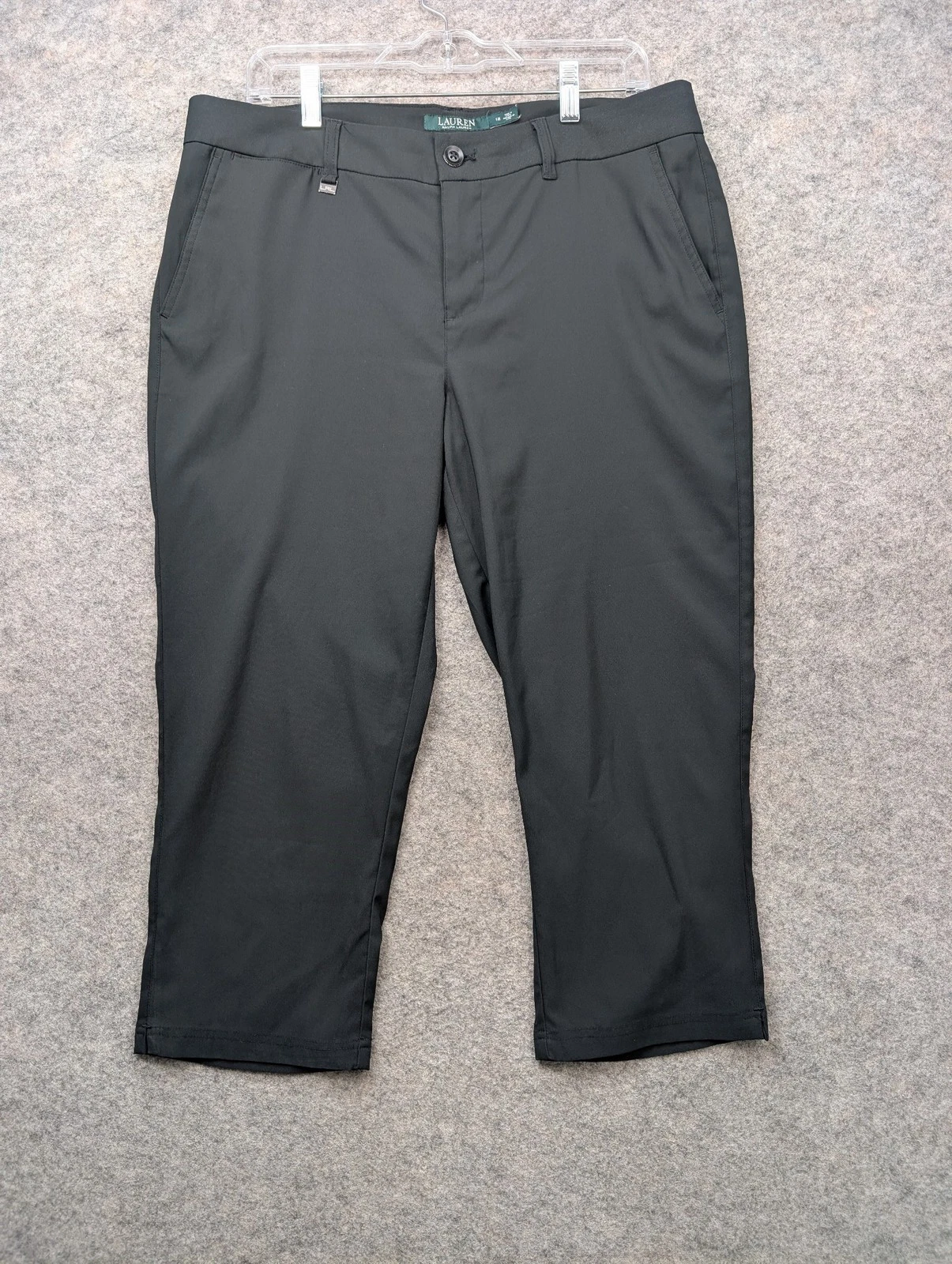 Lauren Ralph Lauren Pants Women's 12 Black Active Capri Golf Preppy Athleisure
