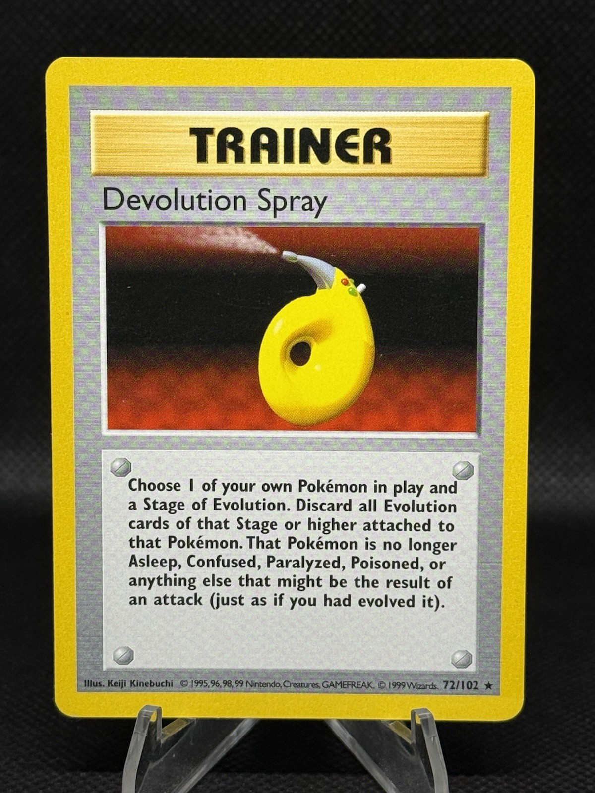 Devolution Spray Trainer 72/102 Rare Pokémon 1999 Unlimited Base Set LP