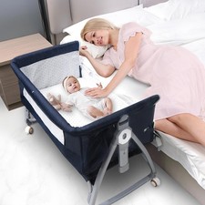 nujett Baby Bedside Bassinet, B aby Bassinet for Newborn, Bedside Crib Sleepe...