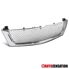 Fit 2002-2006 Cadillac Escalade Chrome Mesh Front Upper Bumper Hood Grill Grille