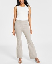 INC International Concepts Women's High-Rise Pull-On Flare-Leg Pants Size L