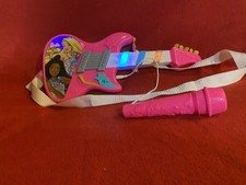 Barbie Jam with Me Pink Electronic Kids Light Up Toy Guitar Mattel 2020 W/Mic