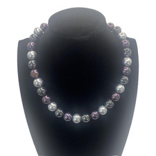 Multicolor Faux Pearl Beaded Choker Necklace Magnetic Clasp 16 In Womens Jewelry