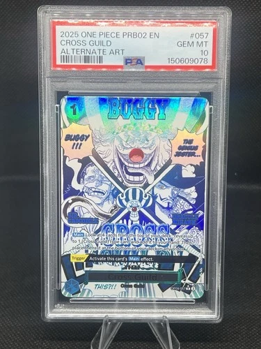One Piece PRB02 English Cross Guild Alternate Art #OP09-057 PSA 10