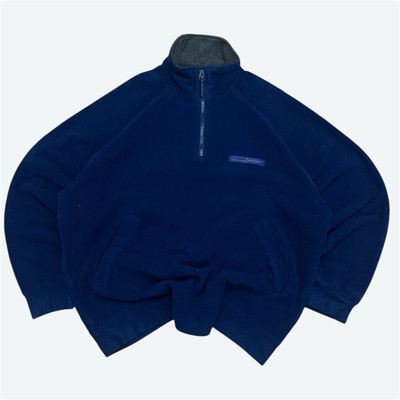 Hugo Boss Fleece Sweatshirt Navy Men's L Vintage 90s Quarter Zip