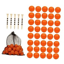 40 Pack Foam Golf Practice Balls - Realistic Feel and Limited Flight 40 Orange