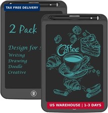  2 Pack TIQUS 9.25 Inch LCD Writing Tablet Pad Ewriter Electronic Board and MeM