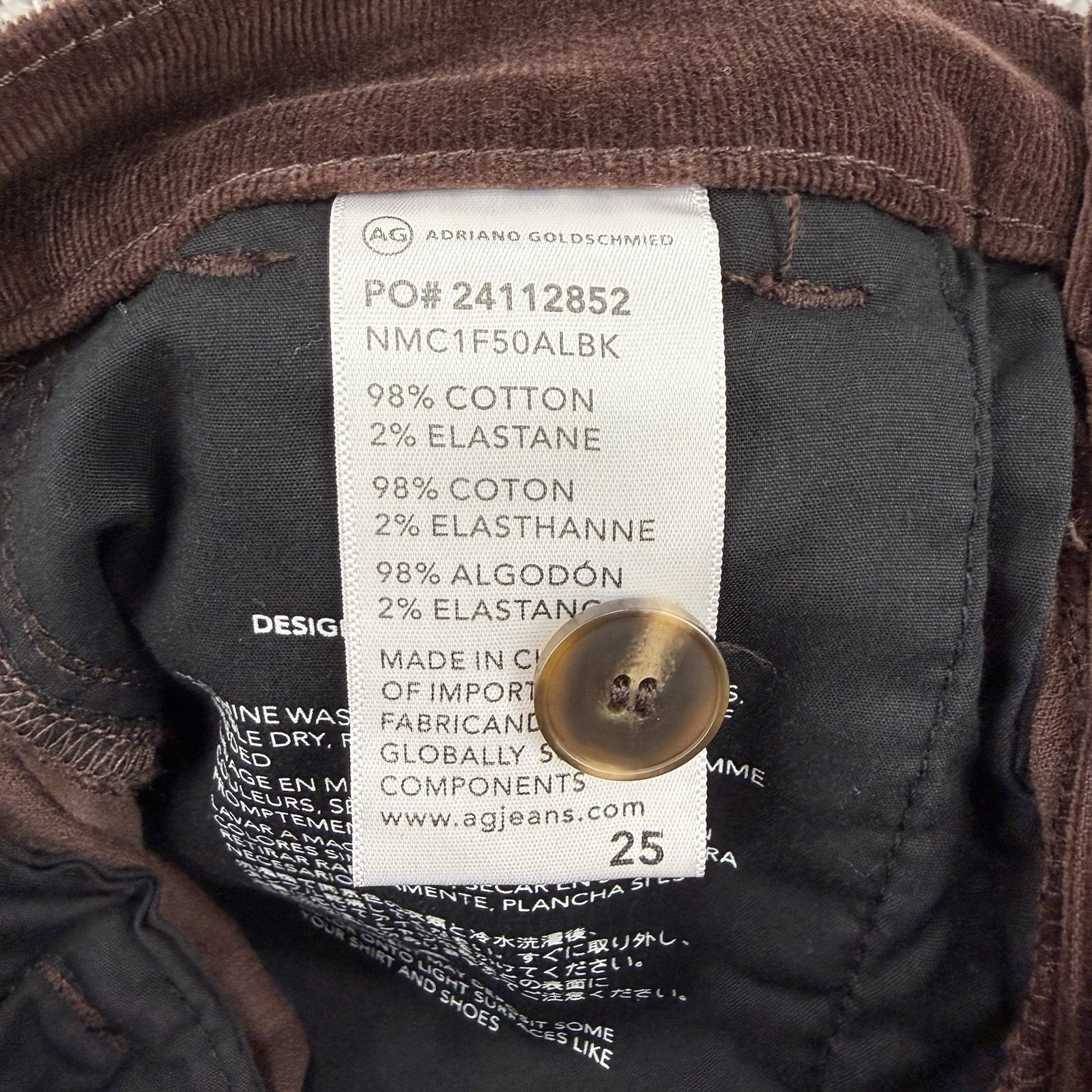 Adriano Goldschmied Corduroy Pants Women NWT Size Tag-25/Fits-28 Stella Wide Leg thumbnail 14