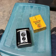 Vintage 1940s Art Deco Eastman Kodak Brownie Reflex Synchro Model Camera W/box