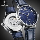 OCHSTIN Men's Automatic Mechanical Watch Business 3ATM Day Date Leather Strap