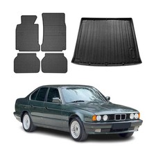 Fußmatten & Kofferraumwanne Set für BMW 5er Touring E39 1995-2003 Gummi 5x