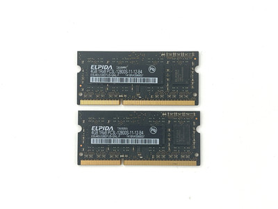 8GB (2x4GB) Elpida EBJ40UG8EFU5 1Rx8 PC3L-12800S DDR3 1600MHz SODIMM RAM Memory