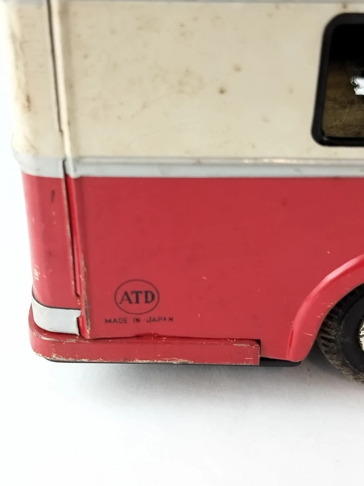 Autobús de dos pisos ATD de hojalata Friction Drive London hecho en Japón de colección Foto 4 de 4
