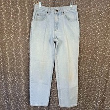 Vintage Lee Riders Denim Blue Jeans Tapered Leg Light Wash Mens