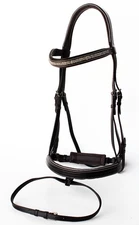 Horse English Padded Leather Show Bridle Crystal Bling Jumping Hunter 803R28
