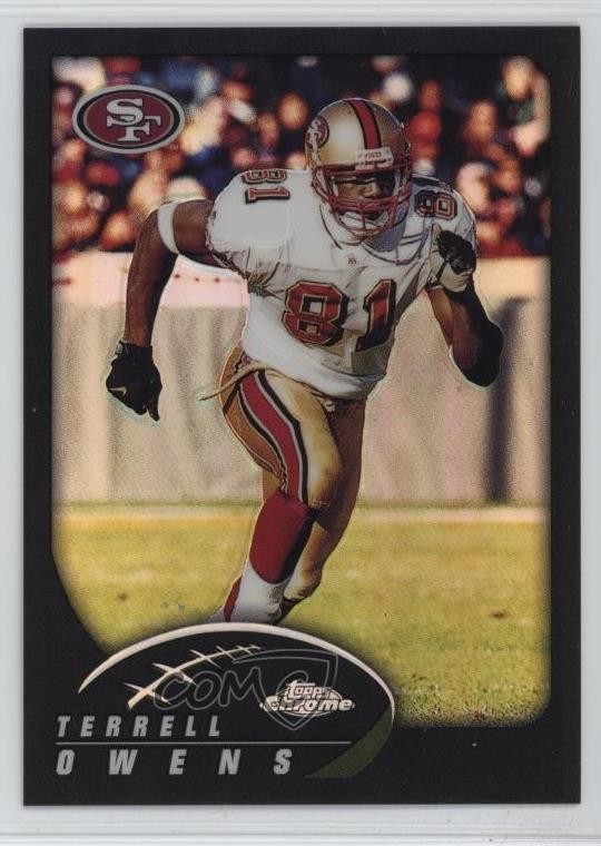 2002 Topps Chrome Black Refractor /599 Terrell Owens #25 HOF rf2