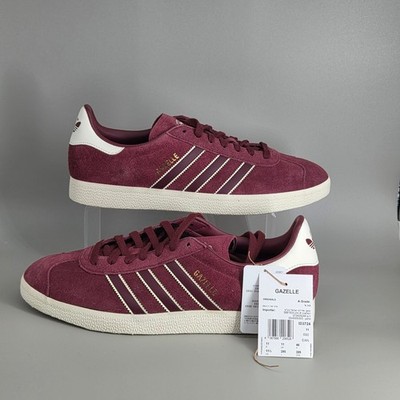 Adidas Gazelle Sneakers Mens 11.5 Burgundy Suede Spain Football ID3724 Classic
