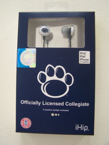 NOWE iHIP Penn State Nittany Lions IPOD IPAD IPHONE Słuchawki douszne Słuchawki douszne - Zdjęcie 1 z 3