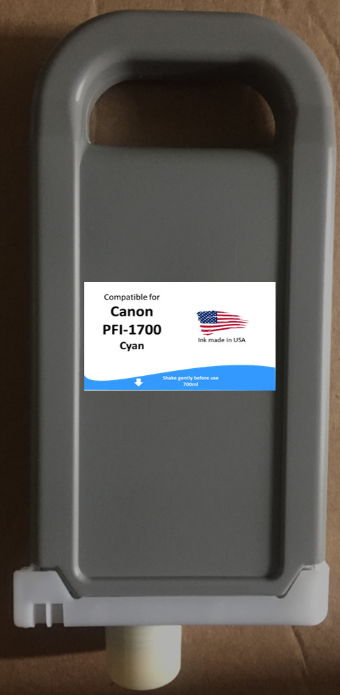 Compatible Cartridge Canon PFI-1700C Cyan ipf PRO-2000, 4000, 6000, 4000s, 6000s