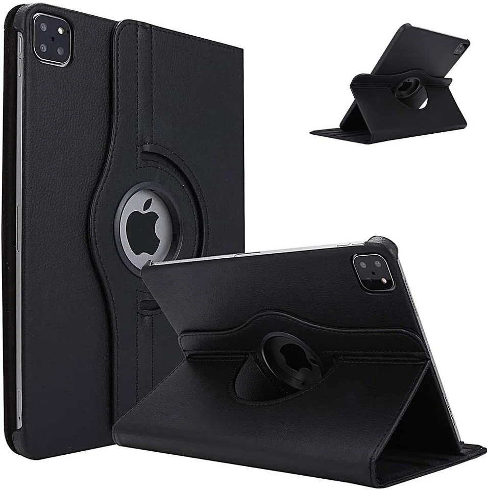 Leather 360 Rotating Smart Case Cover Apple iPad Air 2 Pro 12.9 Air 10.5 Mini 5 - Image 2 of 4