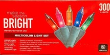 MAKE THE SEASON BRIGHT 300 LIGHTS INDOOR/OUTDOOR MULTICOLOR LIGHT,CLEAR LIGHT