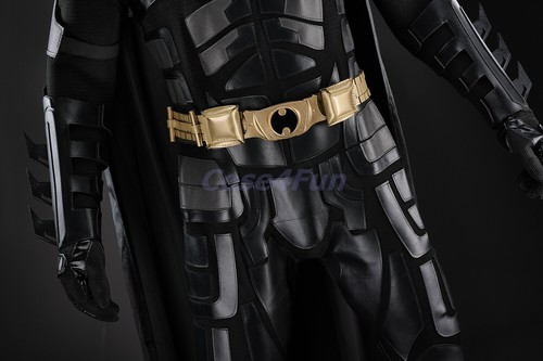 Batman Costume Cosplay Suit Bruce Wayne The Dark Knight Mask Boots Outfit - Picture 5 of 16