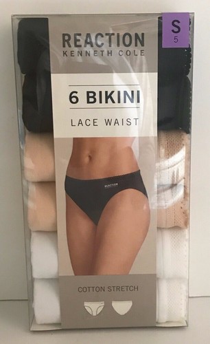 Reaction Kenneth Cole 6 Bikini Lace Waist Cotton Stretch Women’s Underwear - Picture 8 of 13