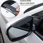 2X Carbon Fiber Clip-on Car Side View Mirror Rain Eyebrow Visor Protector Cover